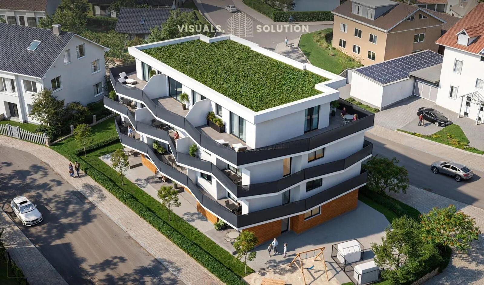 3D Außenansicht Villa