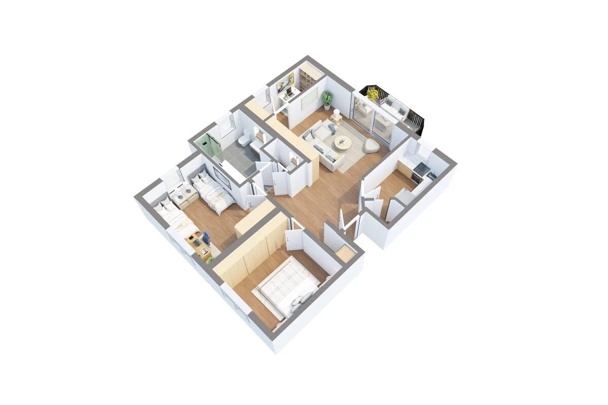 3D Grundriss Architekturplan